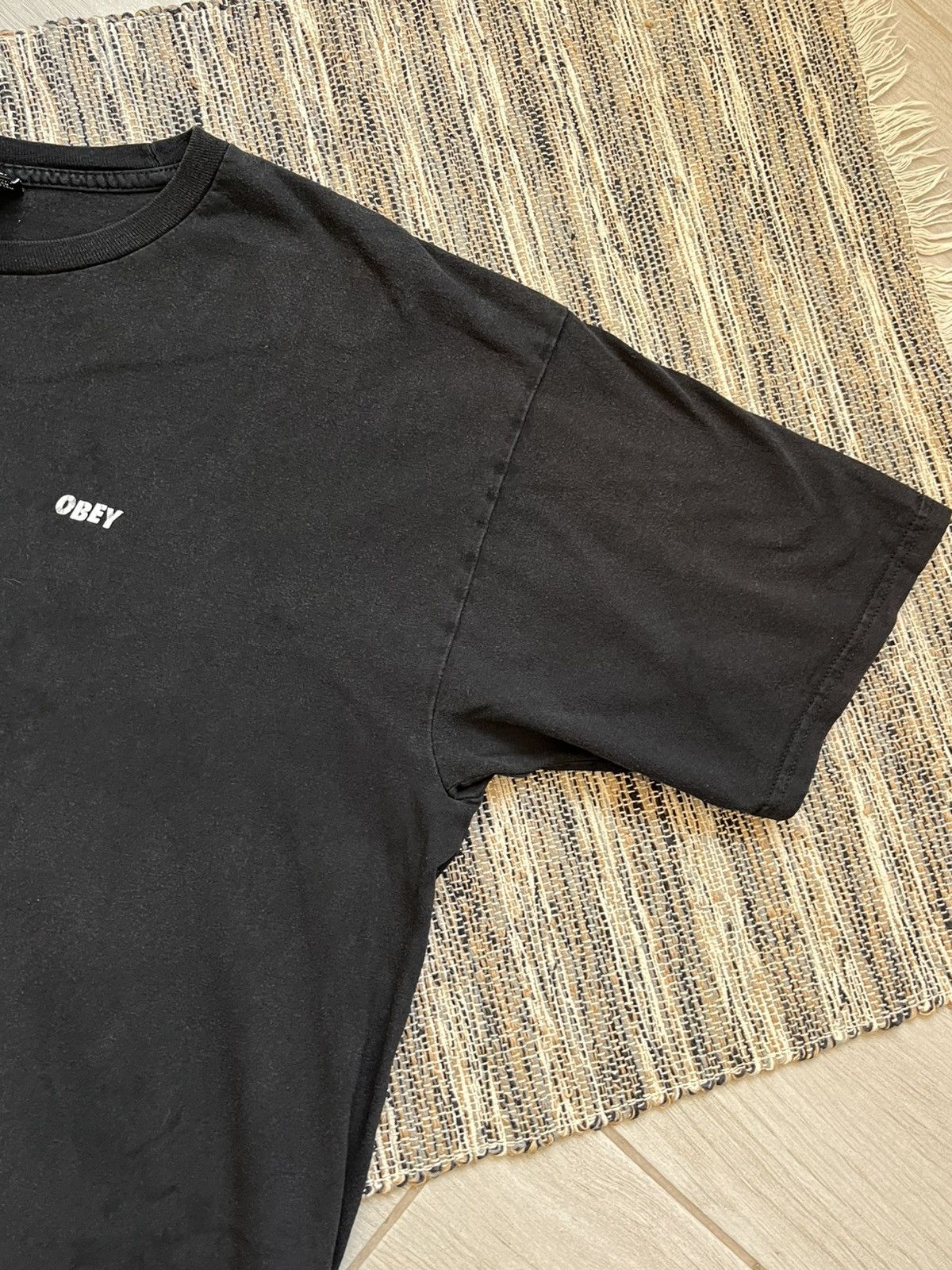Obey Vintage Obey Tshirt Sk8 Faded Black blank tee big logo Size US XL / EU 56 / 4 - 5 Thumbnail
