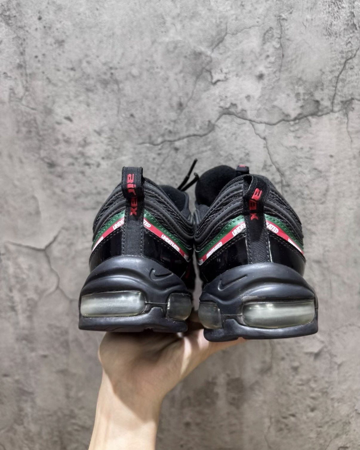 Nike Undefeated x Nike Air Max 97, Black Red & Green Striped K37 Size US 10 / EU 43 - 5 Thumbnail