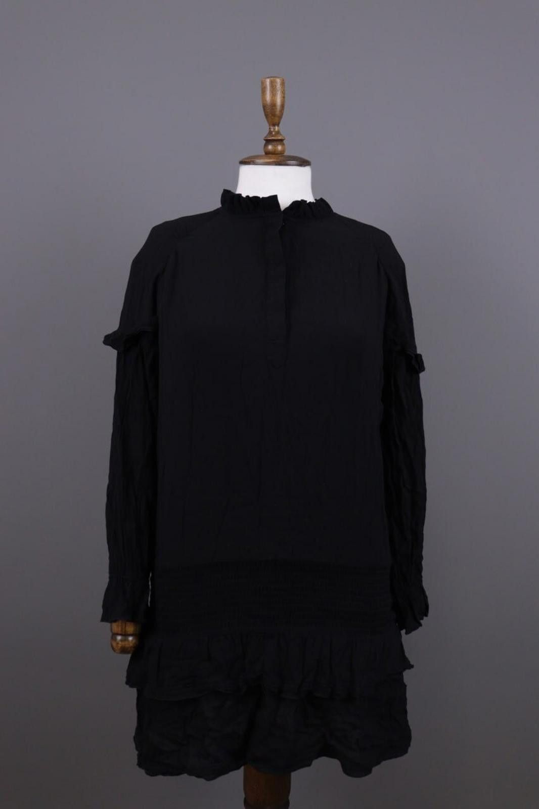 Wilkes Bashford BA&SH Black Vinil Noir Lagenlook Relaxed Midi Dress 2 / M Size M / US 6-8 / IT 42-44 - 1 Thumbnail