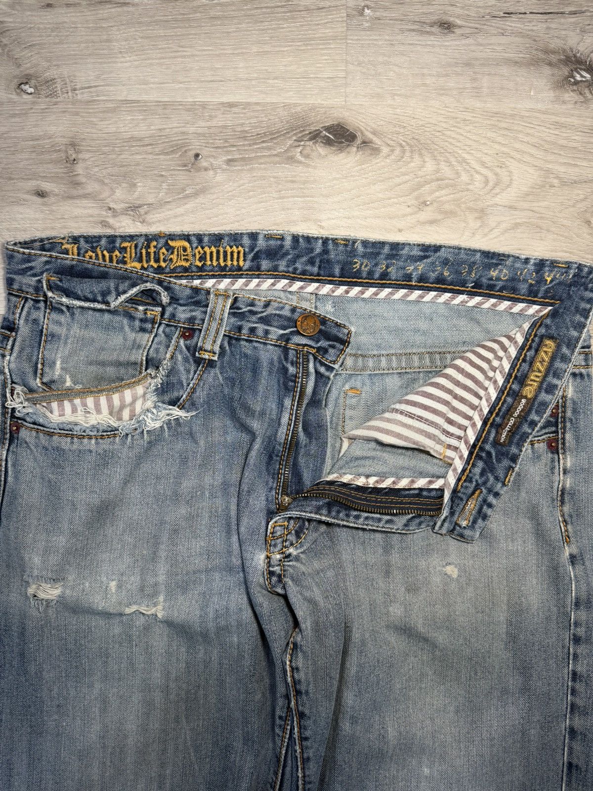 Vintage AZZURE “Voodoo Collection” Straight Fit Denim Size US 36 / EU 52 - 3 Thumbnail