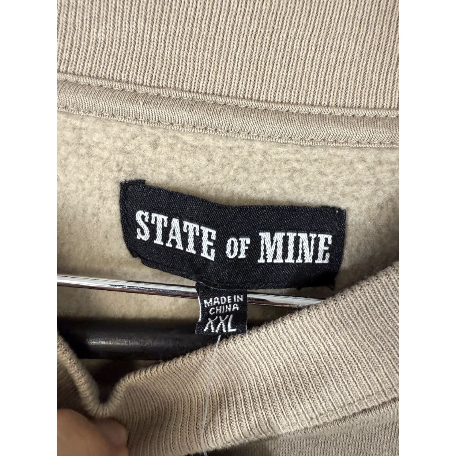 Vintage State Of Mine Sweatshirt Men 2XL Jackson Hole Wyoming Taupe Fleece Cotton NWT Pullover Size US XXL / EU 58 / 5 - 7 Thumbnail