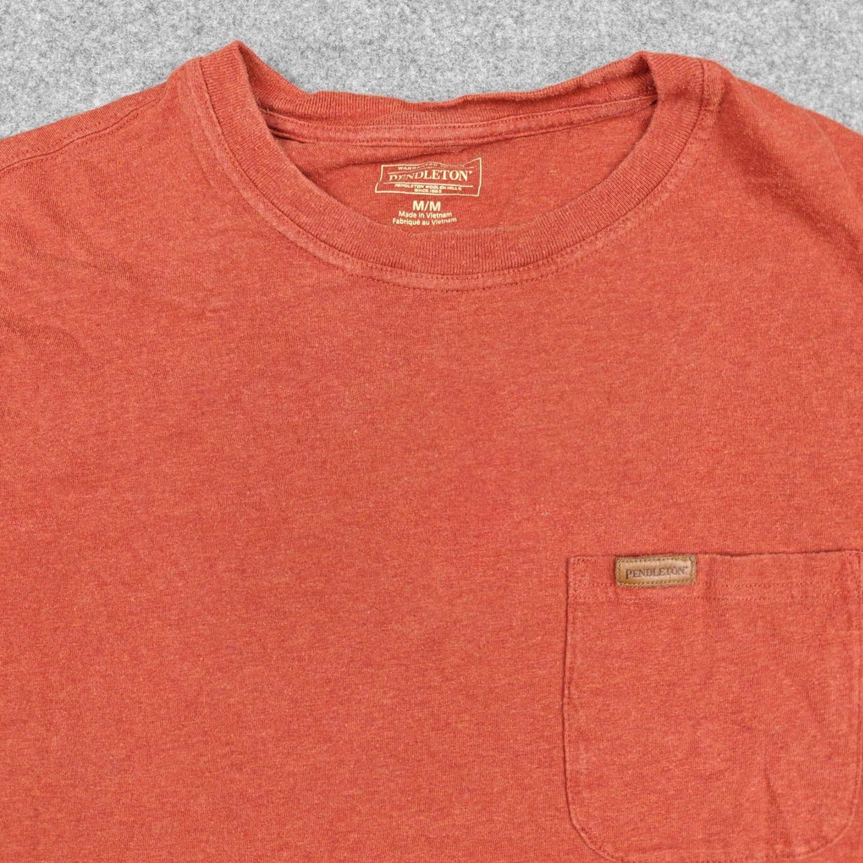 Pendleton VINTAGE Pendleton Shirt Mens Medium Orange Pocket Tagless Cotton Tee Casual Basic Size US M / EU 48-50 / 2 - 2 Thumbnail
