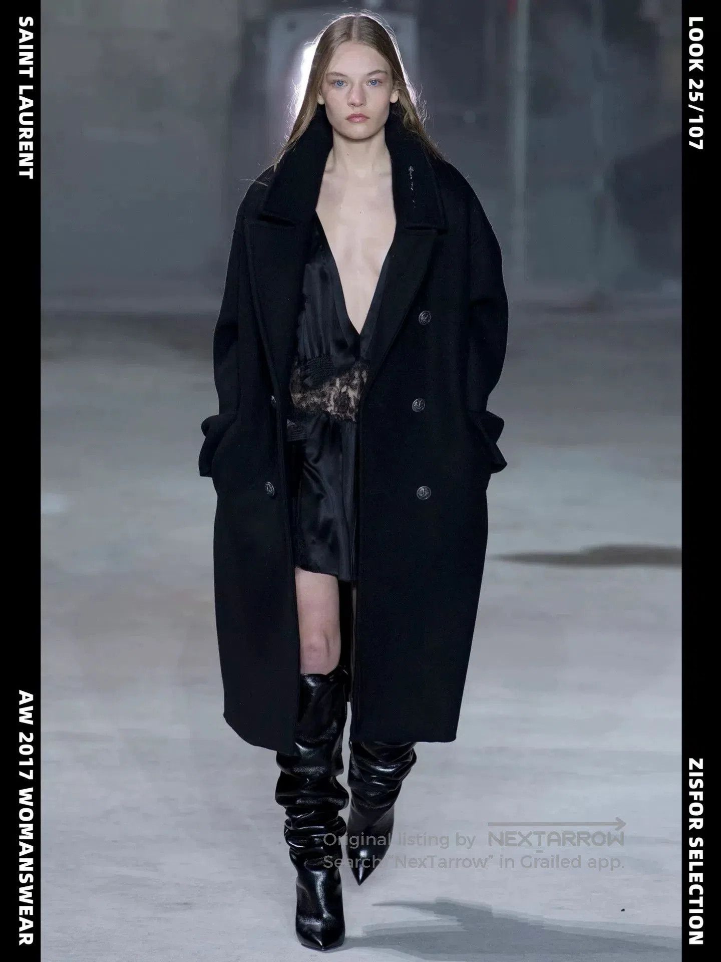 Yves Saint Laurent Saint Laurent Double-Breasted Wool Trench Coat. Size XXS / US 00 / IT 34 - 1 Thumbnail