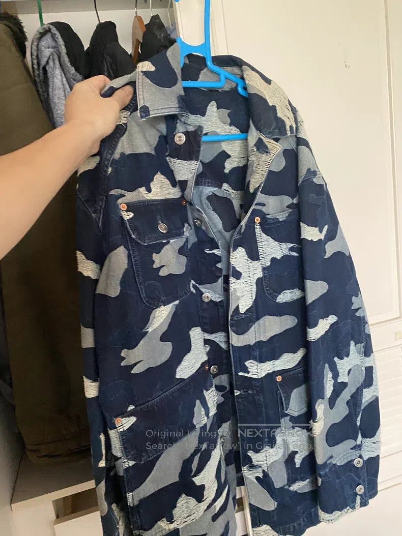 Valentino Valentino Camouflage denim shirt jacket Size US XL / EU 56 / 4 - 1 Thumbnail