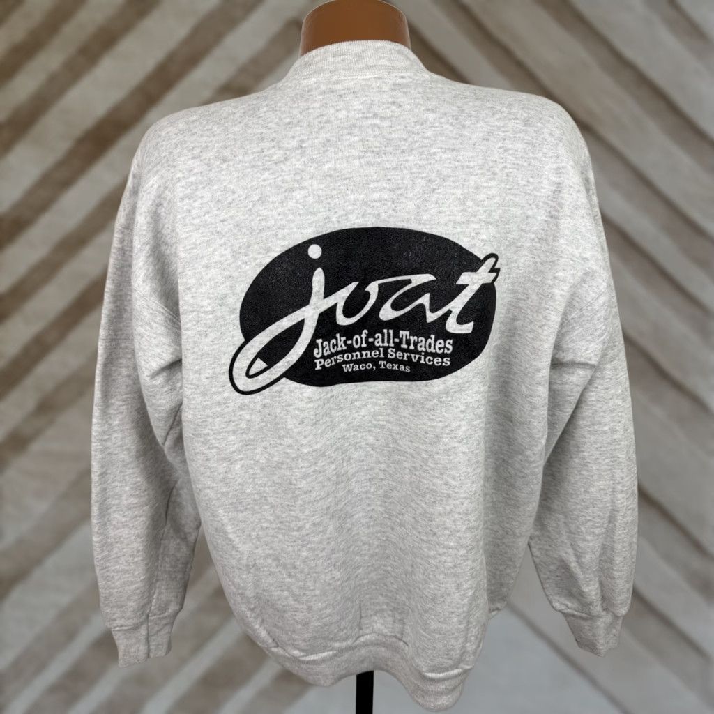 Hanes VINTAGE Hanes Sweatshirt Adult XL Gray Heather Crew Neck Pullover, Regular Fit, Cotton Blend, 90s Dad Funny, Workwear, Vintage Men’s Size US XL / EU 56 / 4 - 1 Thumbnail
