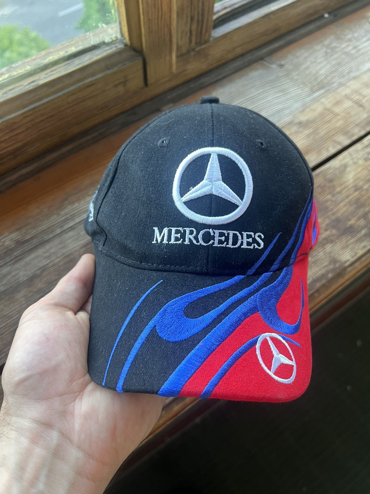 Vintage Vintage Mercedes Benz Racing Trucks Trucker Hat Y2K Size ONE SIZE - 2 Thumbnail