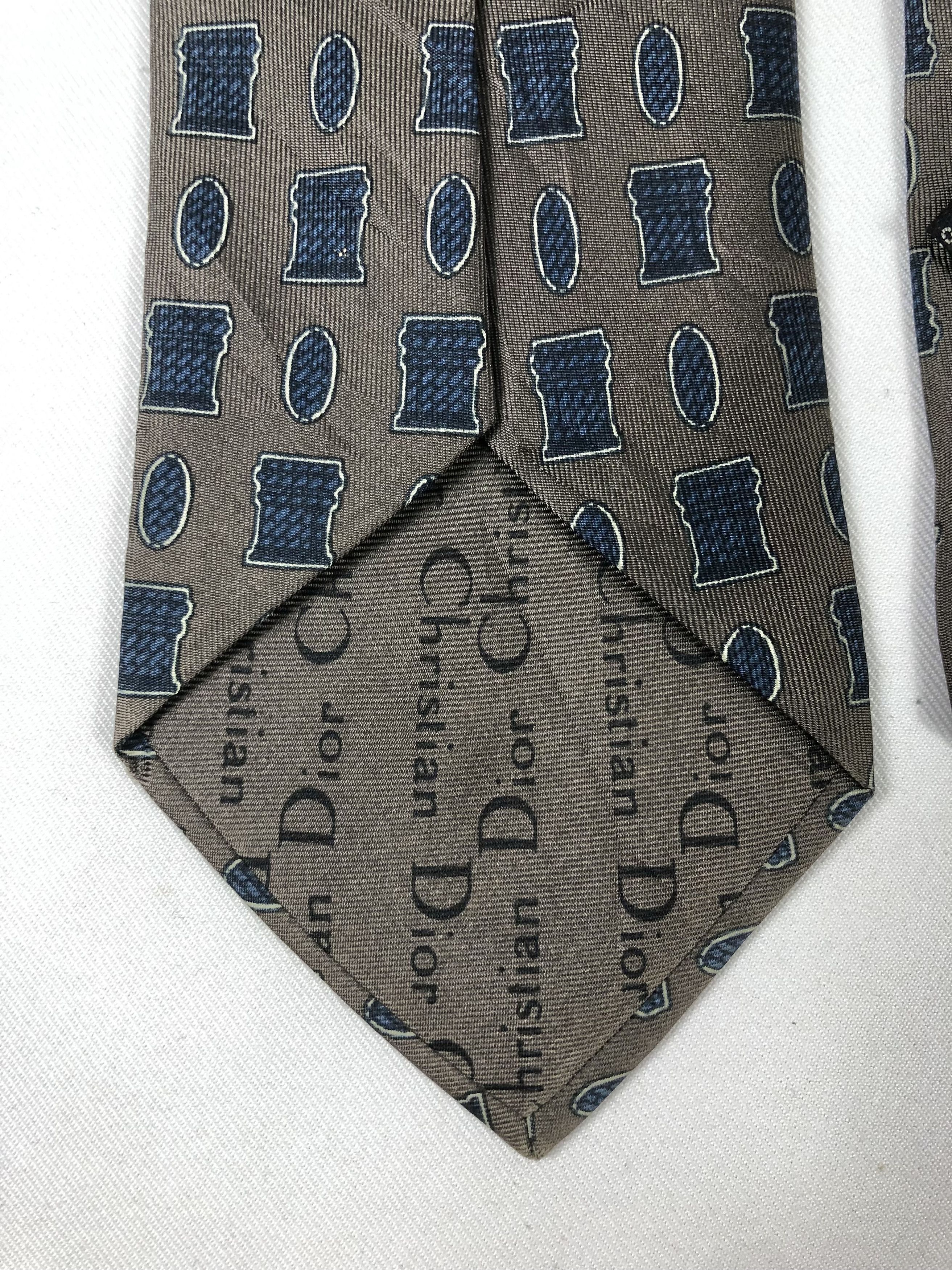Christian Dior Monsieur Rare Vintage Christian Dior Monsieur Silk Tie Made in France Size ONE SIZE - 7 Thumbnail