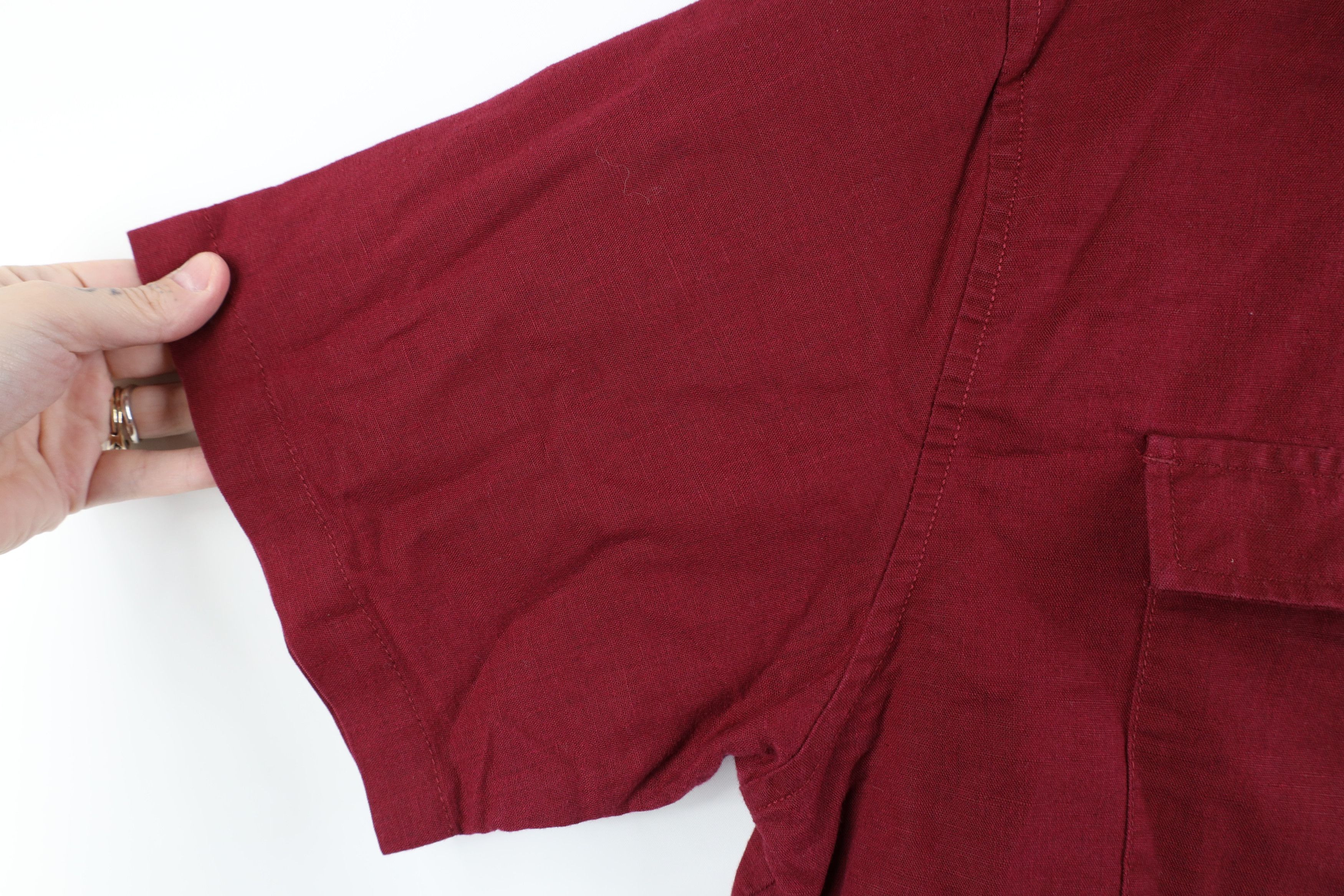 Calvin Klein × Vintage Vintage 90s Calvin Klein Flax Linen Collared Button Shirt Size US L / EU 52-54 / 3 - 8 Thumbnail