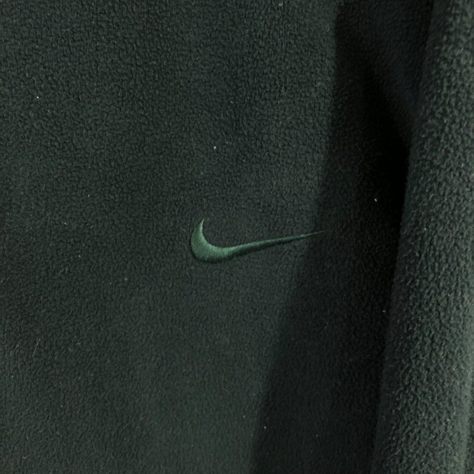 Nike Vintage 90s Green Fleece Sweater Embroidered Swoosh Sherpa Size US L / EU 52-54 / 3 - 2 Thumbnail