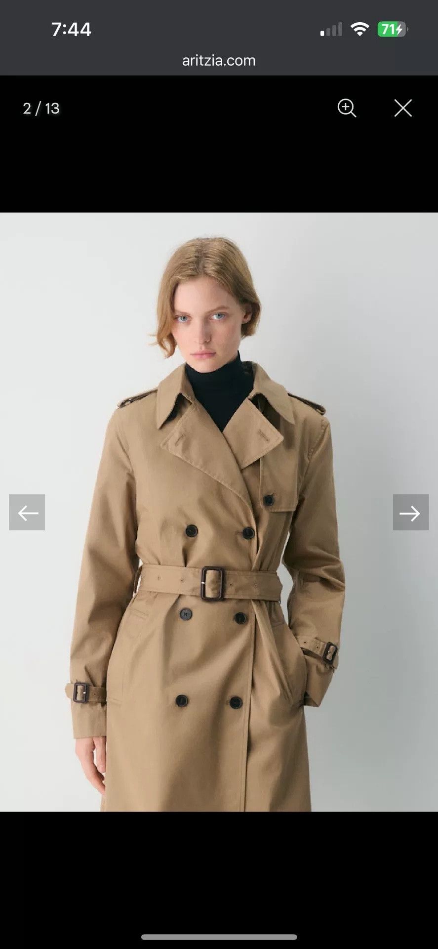 Aritzia Aritzia Finch Mid-Length Trench Coat Size XS / US 0-2 / IT 36-38 - 6 Thumbnail