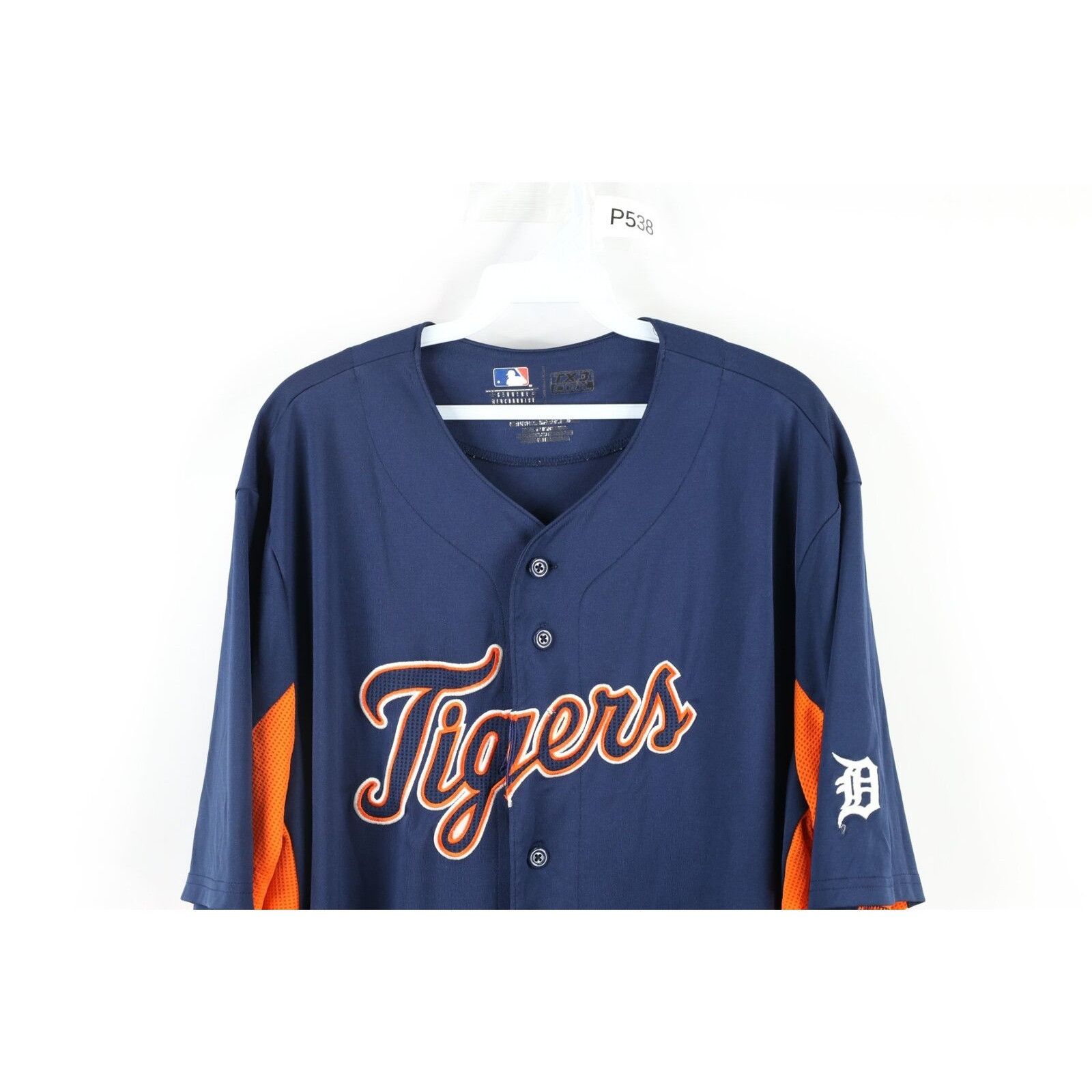 Vintage Vintage Distressed Spell Out Detroit Tigers Baseball Jersey Size US XL / EU 56 / 4 - 2 Thumbnail