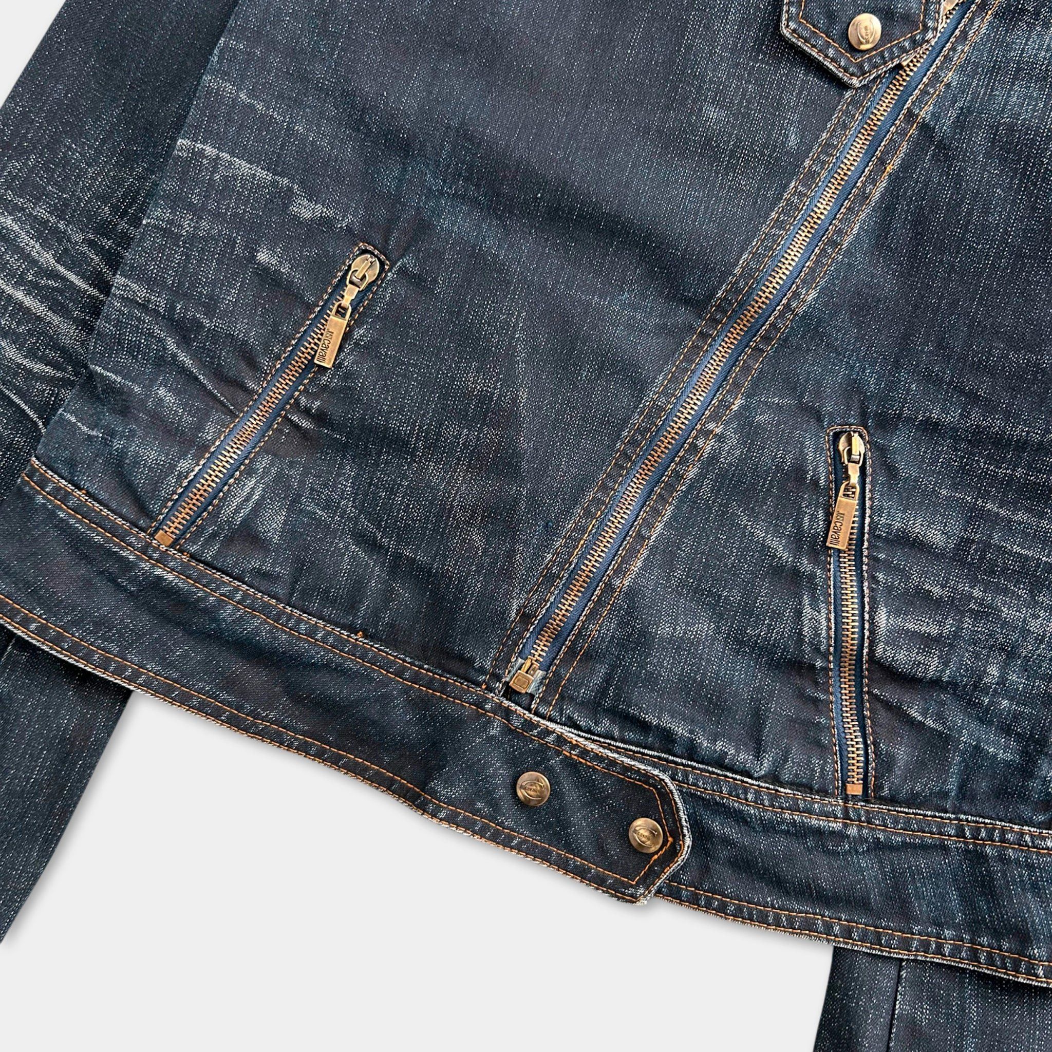Just Cavalli Just Cavalli 2000's Blue Denim Jacket Size US S / EU 44-46 / 1 - 2 Thumbnail