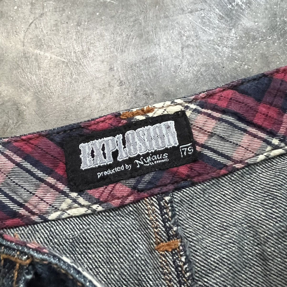 If Six Was Nine 2000s Exploison by Nylaus Double Waist Distressed Jeans Size US 30 / EU 46 - 9 Thumbnail