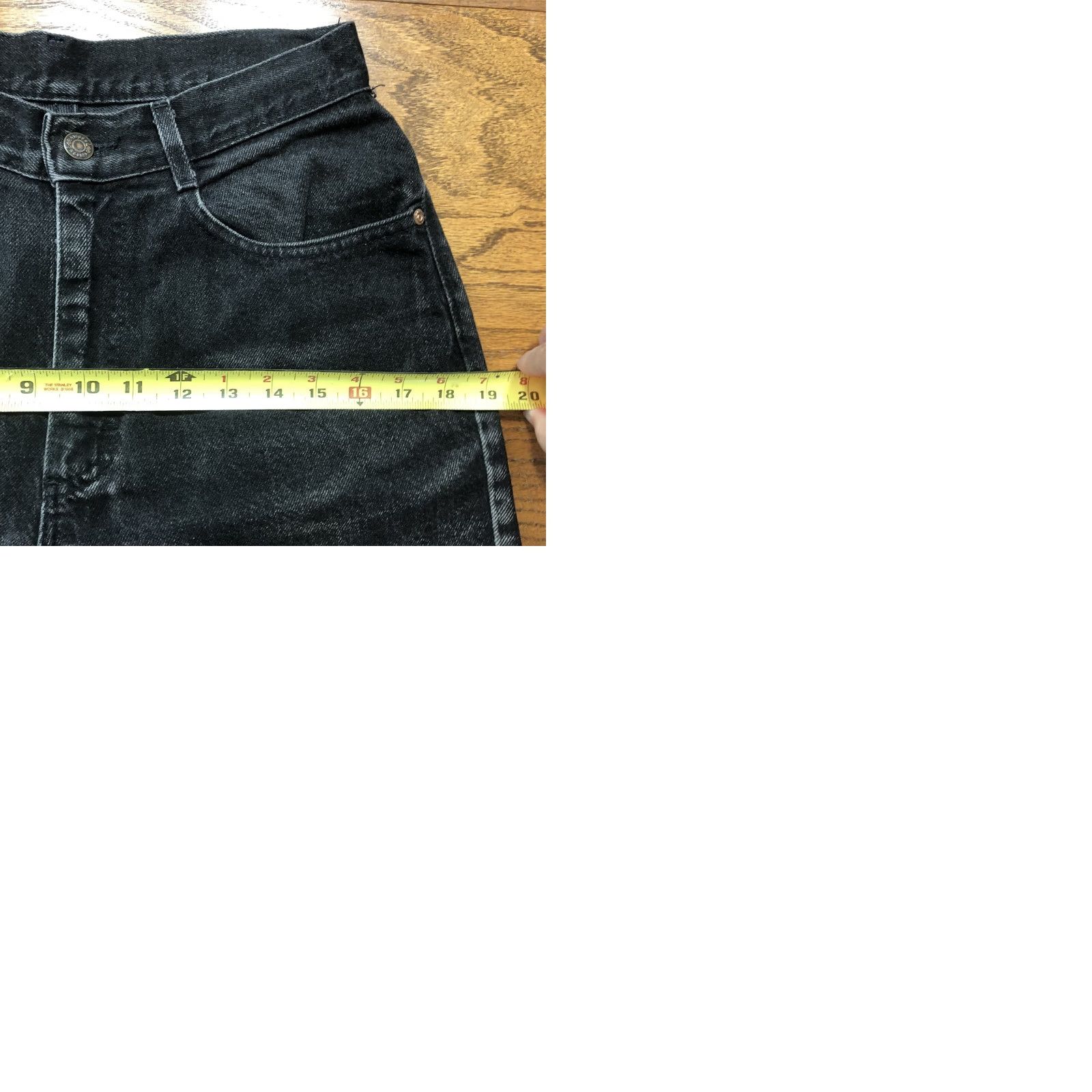 Lee VINTAGE Lee Jeans Womens 28x30 11 100% Cotton Denim High Rise Mom Tapered Black USA Womens Size 32" / US 10 / IT 46 - 9 Thumbnail