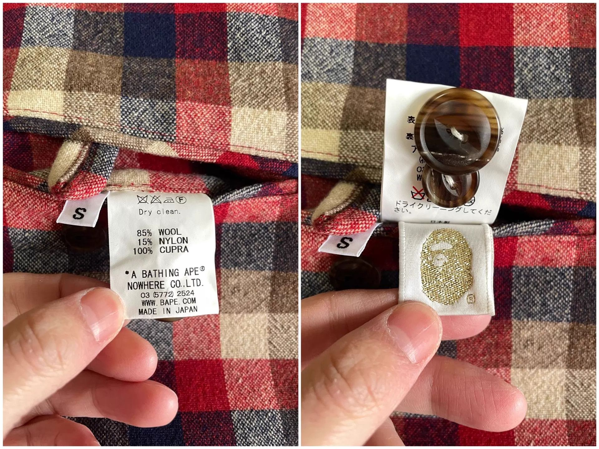 Bape BAPE Wool Blend Check Blazer S (Worn Once, Near New) Size US S / EU 44-46 / 1 - 9 Thumbnail