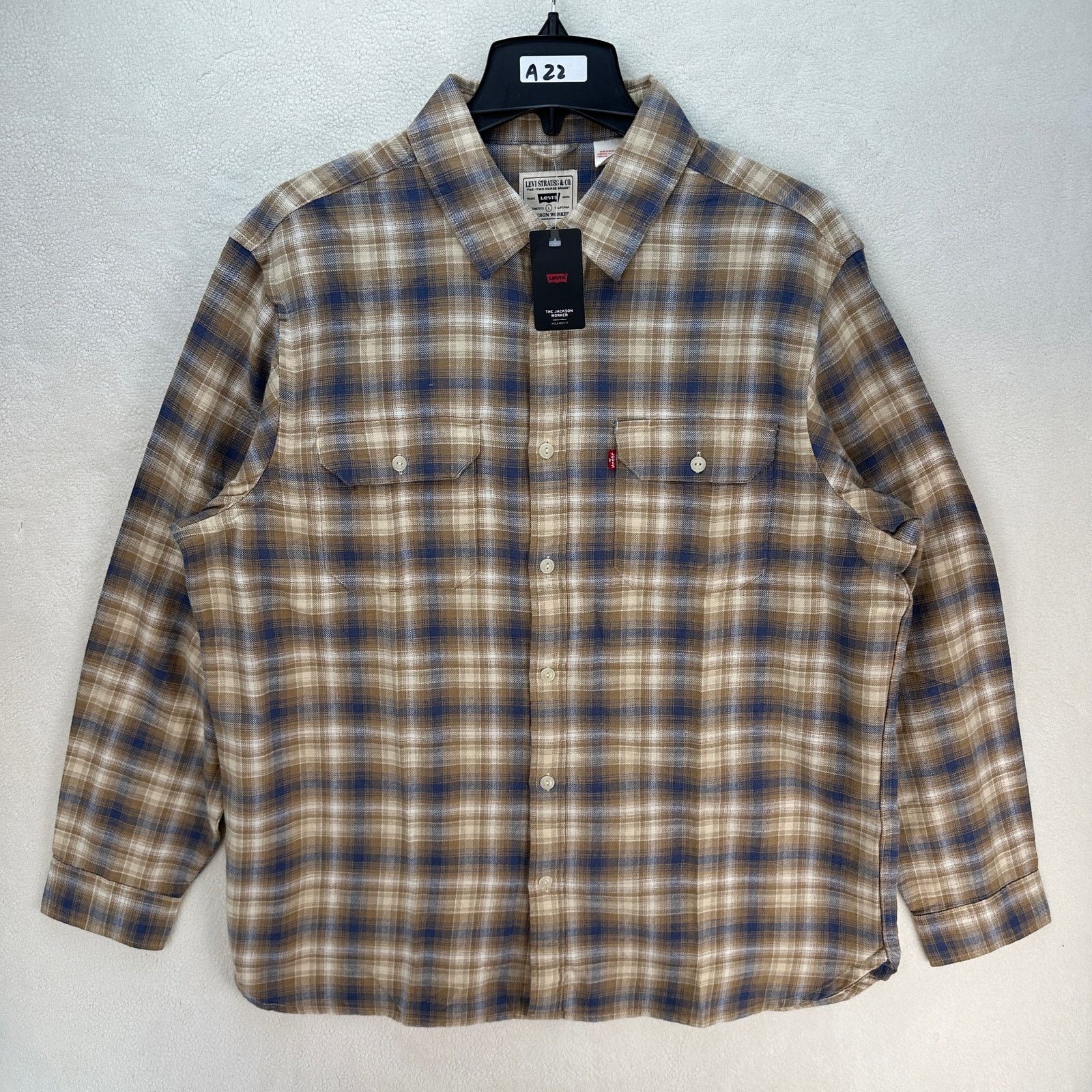 Levi's LEVI'S MEN'S SMALL JACKSON WORKER OVERSHIRT PLAID Size US S / EU 44-46 / 1 - 1 Thumbnail