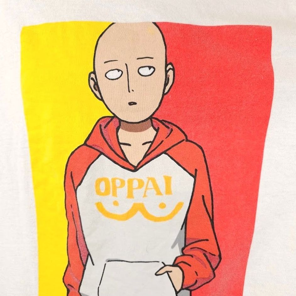Vintage One Punch Man T Shirt Mens XL White Oppai Japanese Manga Series Shirt Mens XL White Oppai Anime T-Shirt Size US XL / EU 56 / 4 - 3 Thumbnail