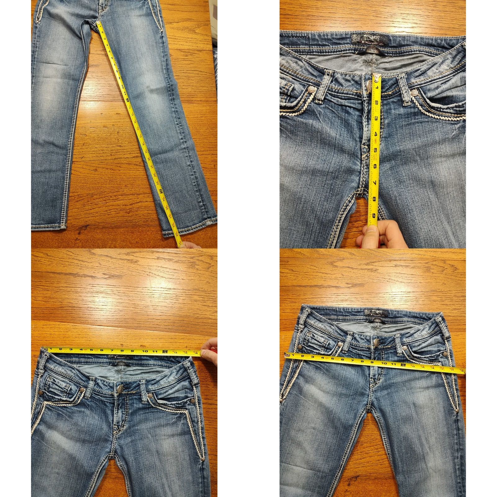 Silver Jeans Co. Silver Jeans Womens Jeans Straight 5-Pocket Denim Blue Light Wash 29x29 Inseam XS? 29? Size 29" - 8 Thumbnail