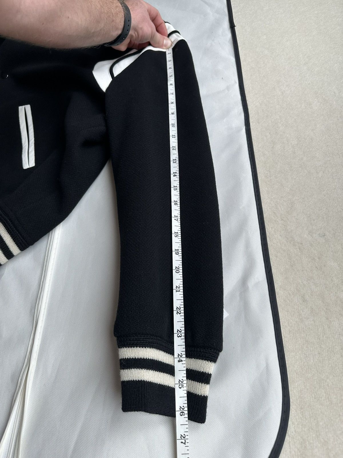 Saint Laurent Paris SS15 Saint Laurent classic black white teddy jacket 52 BNWT Size US L / EU 52-54 / 3 - 9 Thumbnail