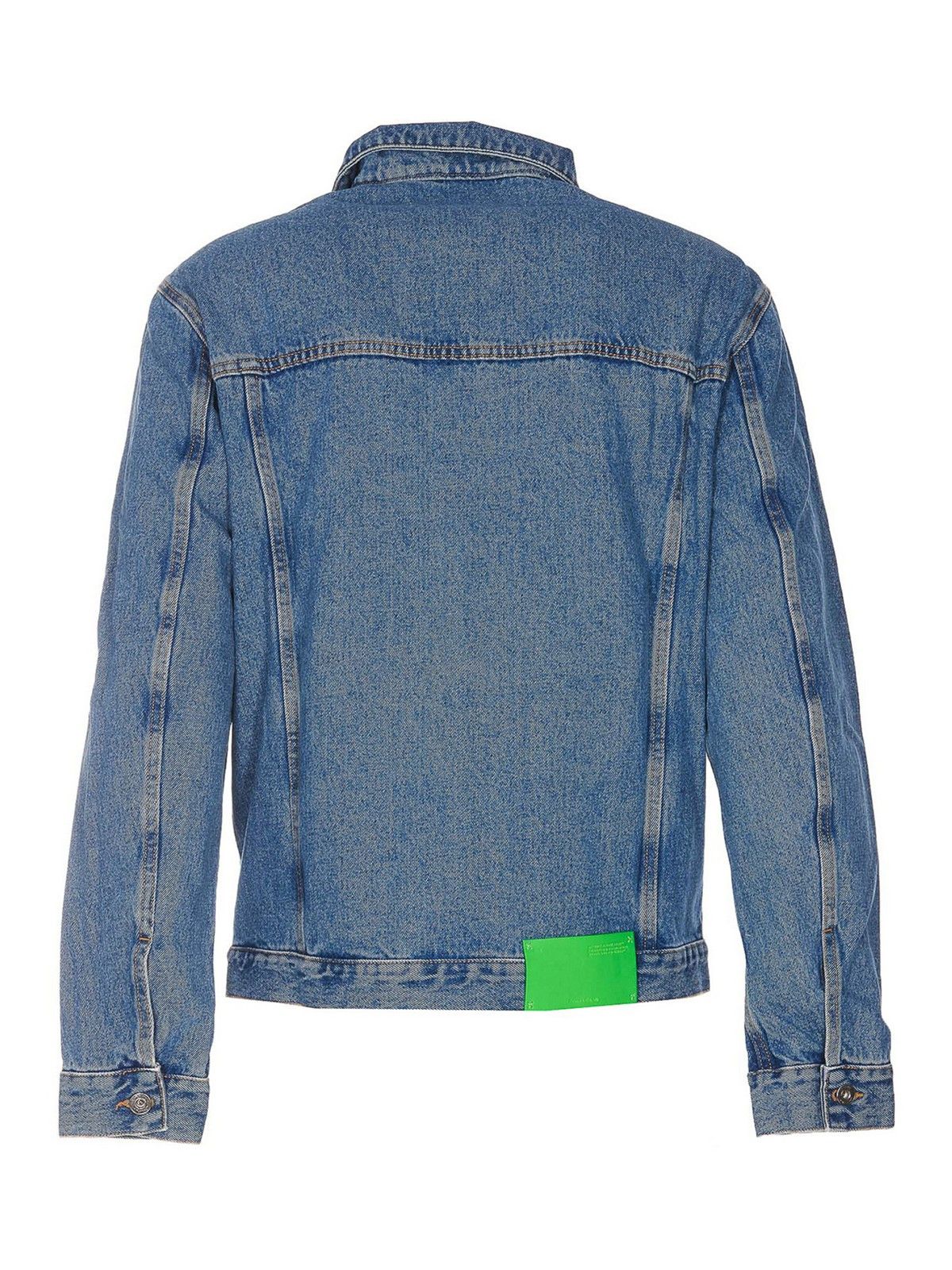 Off-White o1gr1nt0125 Skate Denim Jacket in Medium Blue Size US XL / EU 56 / 4 - 2 Thumbnail