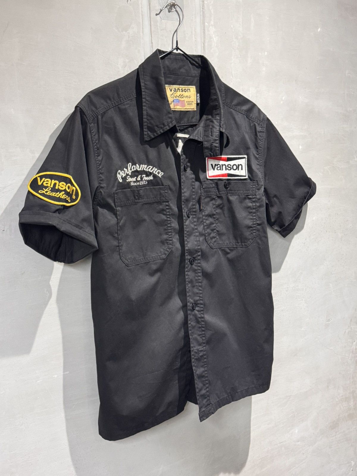 Vanson Leathers Vanson Leathers Wings Button Up Short Sleeve Shirt Size US M / EU 48-50 / 2 - 7 Thumbnail