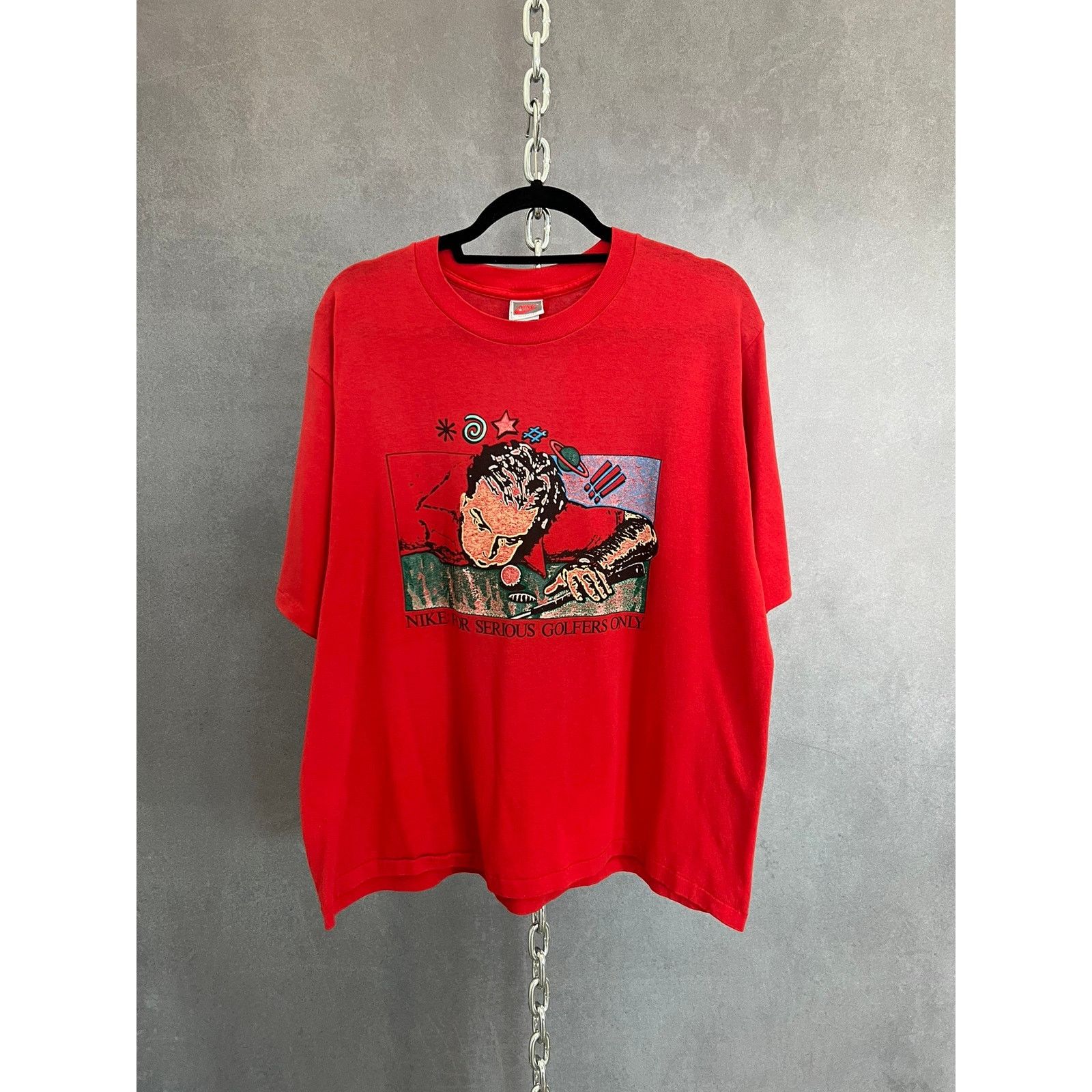 Nike × Vintage Vintage 80s Nike grey tag for serious golfers only shirt Size US XXL / EU 58 / 5 - 1 Thumbnail