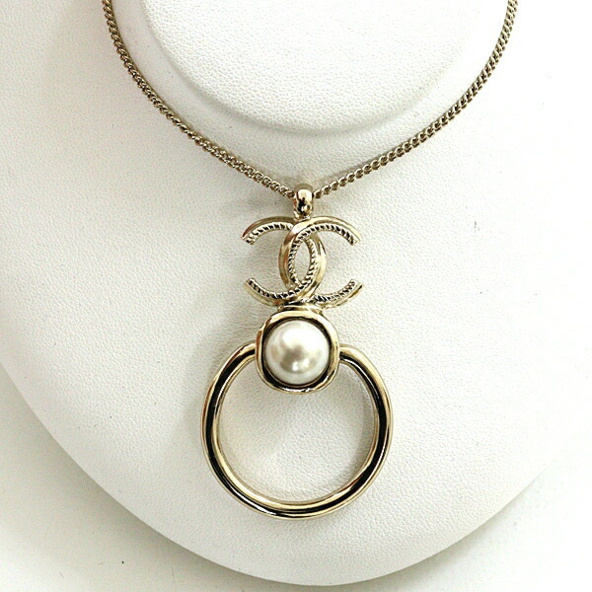 image of Chanel Gp Necklace Light Gold, Women's