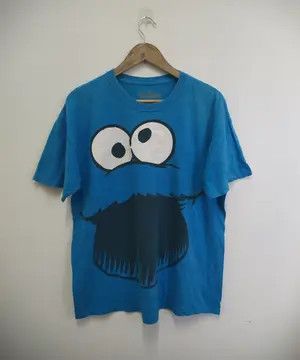 Cartoon Network Cookie Monster Big Face Graphic T-Shirt By Sesame Street Size US L / EU 52-54 / 3 - 1 Thumbnail