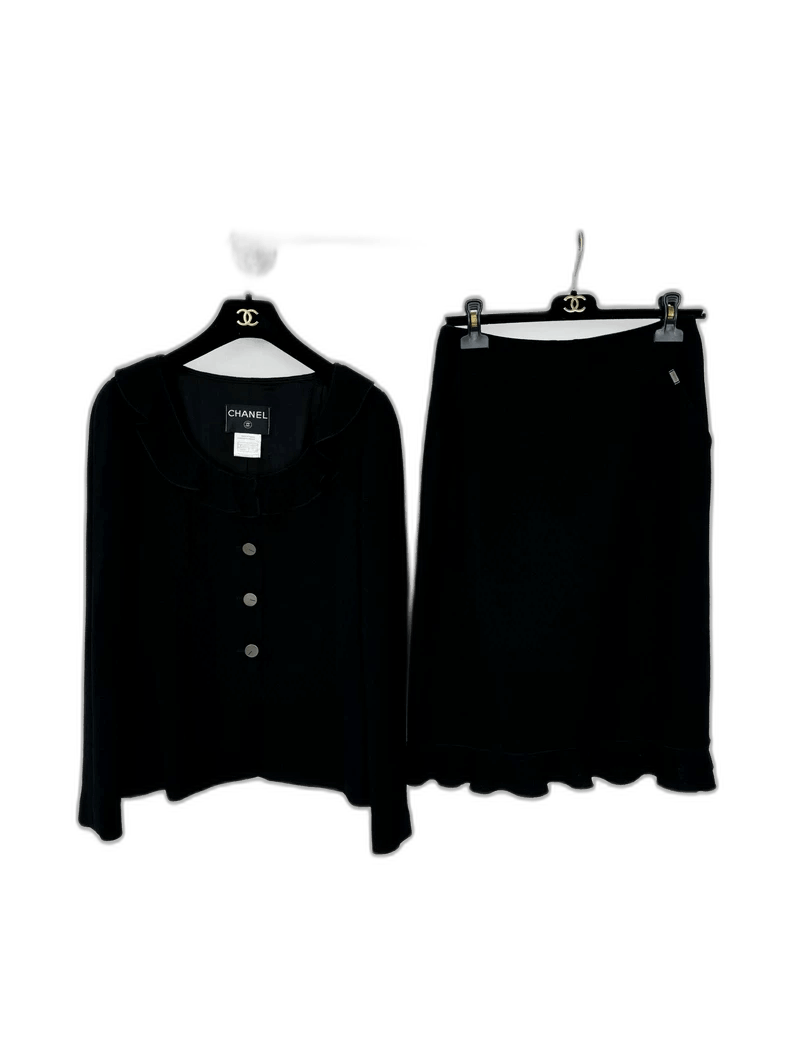 Chanel Chanel Black Jacket and Skirt Set -2505 Size M / US 6-8 / IT 42-44 - 1 Thumbnail