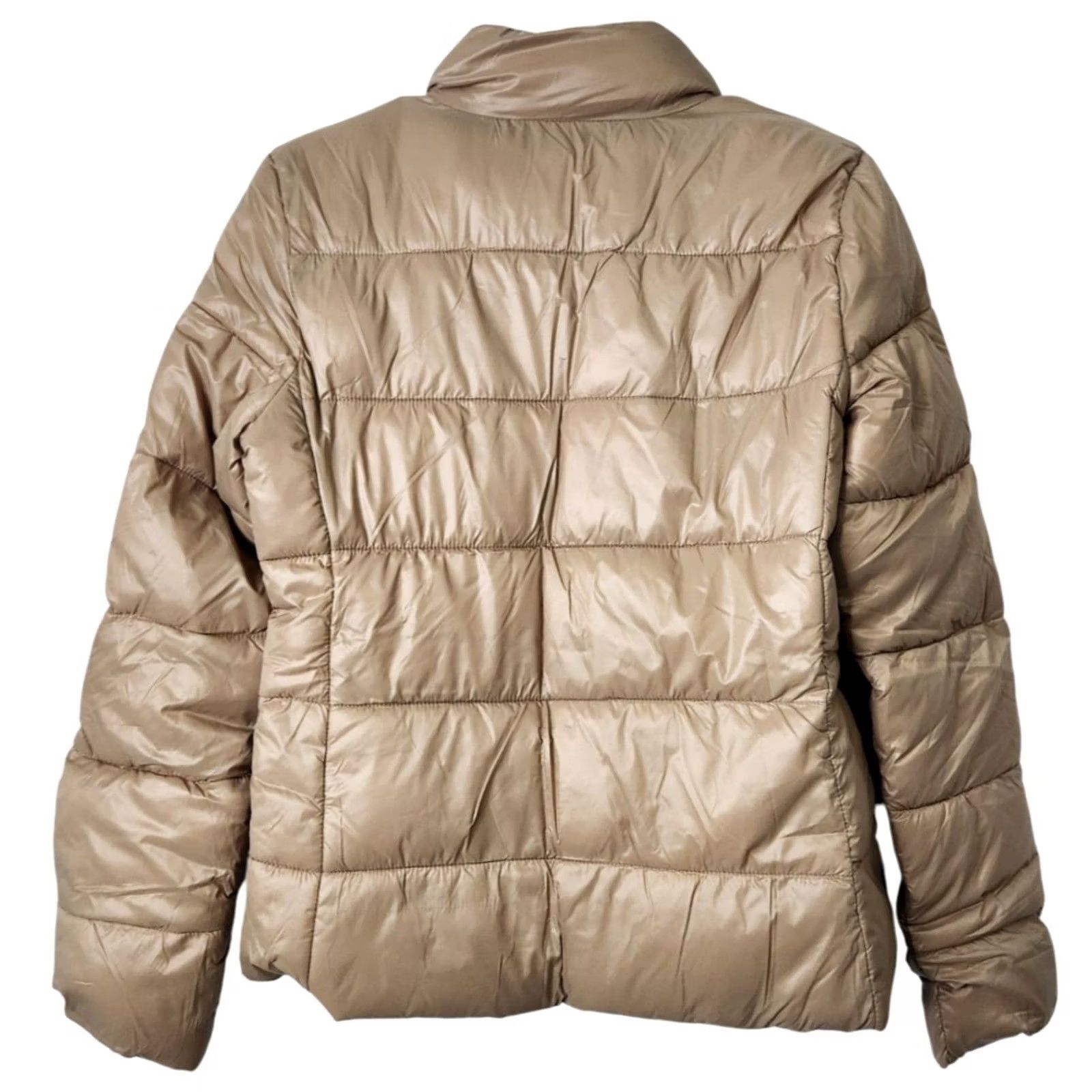 Gap GAP Womens XS Puffer Jacket Full Zip Pockets Water Resistant Jacket Womens XS Brown Size XS / US 0-2 / IT 36-38 - 2 Thumbnail