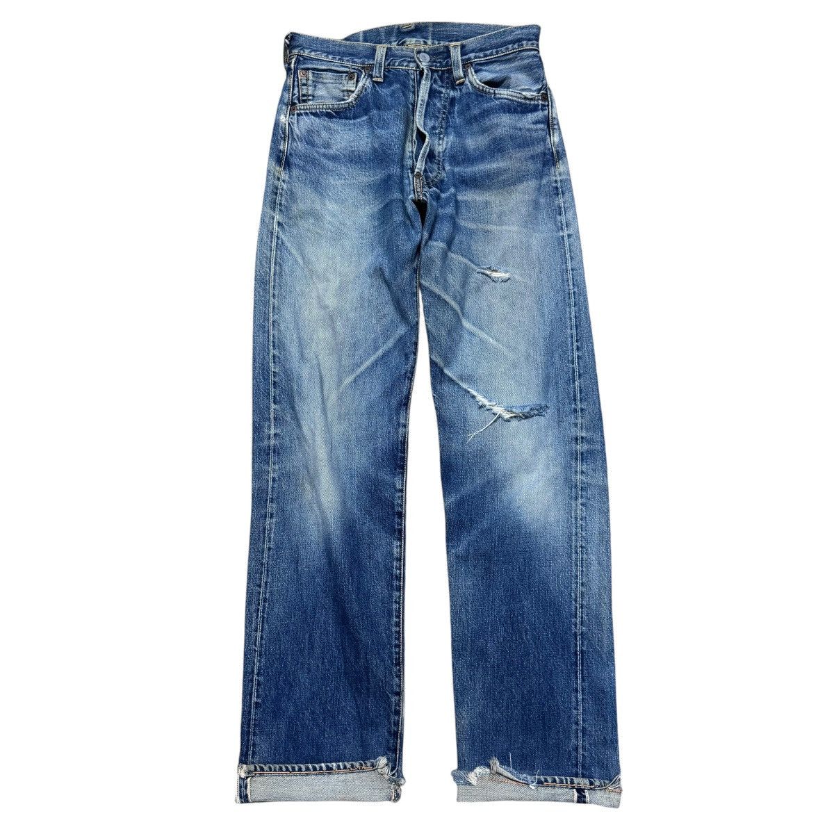 Evisu Vintage Evis Denim Selvedge Jeans Distressed Size US 30 / EU 46 - 1 Thumbnail