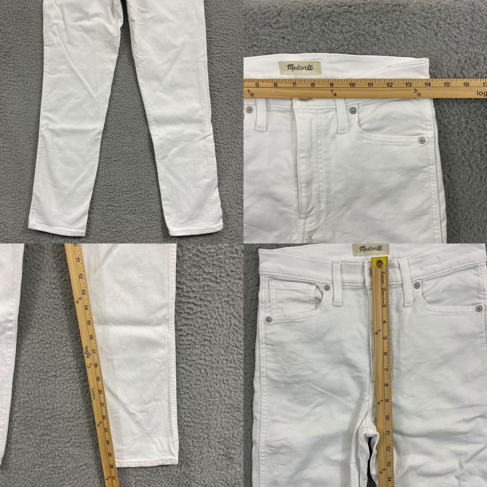 Madewell Madewell Jeans Women's 28x26 Stovepipe White High Waisted Stretch 5-Pocket Denim Size 27" / US 4 / IT 40 - 8 Thumbnail