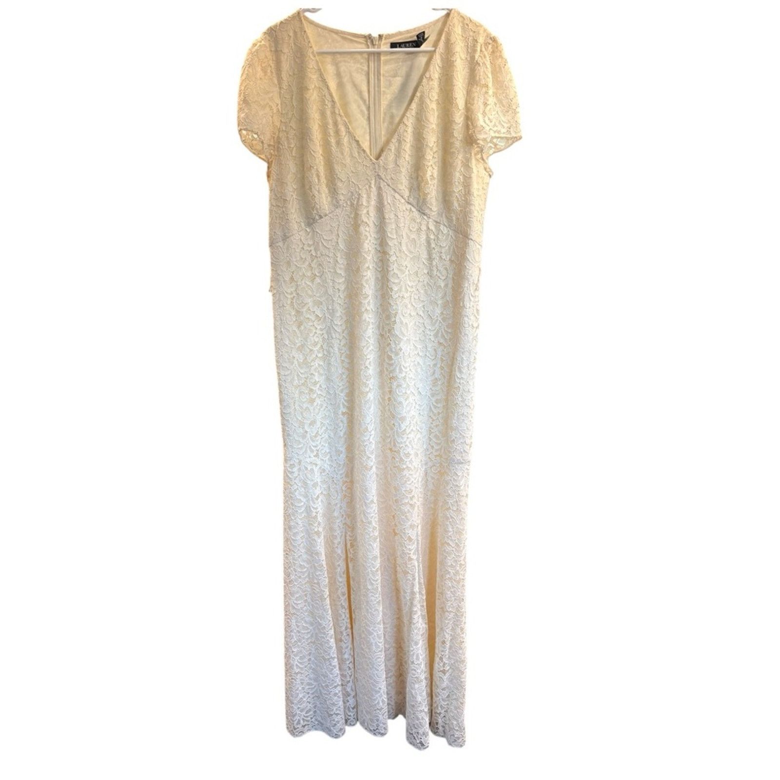Ralph Lauren Ralph Lauren Belted Floral Lace Maxi Gown White 18 Size XXL / US 16-18 / IT 52-54 - 2 Thumbnail