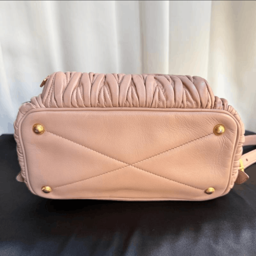 Miu Miu Miu Miu Crinkled Lambskin Backpack Size ONE SIZE - 7 Thumbnail