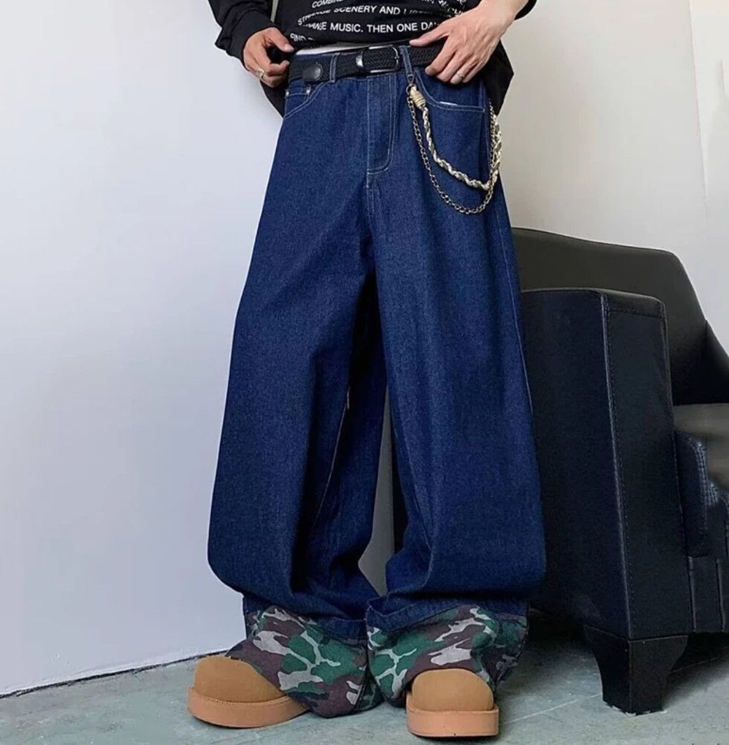 Japanese Brand × Vintage Silhouette Baggy Wide Leg Soft Jeans Y2K Size US 33 - 5 Thumbnail