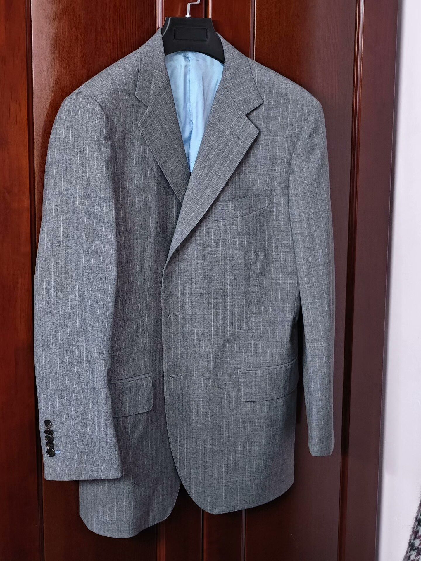 SCABAL Custom Scabal Gray Stripe Suit Jacket Size US M / EU 48-50 / 2 - 1 Thumbnail