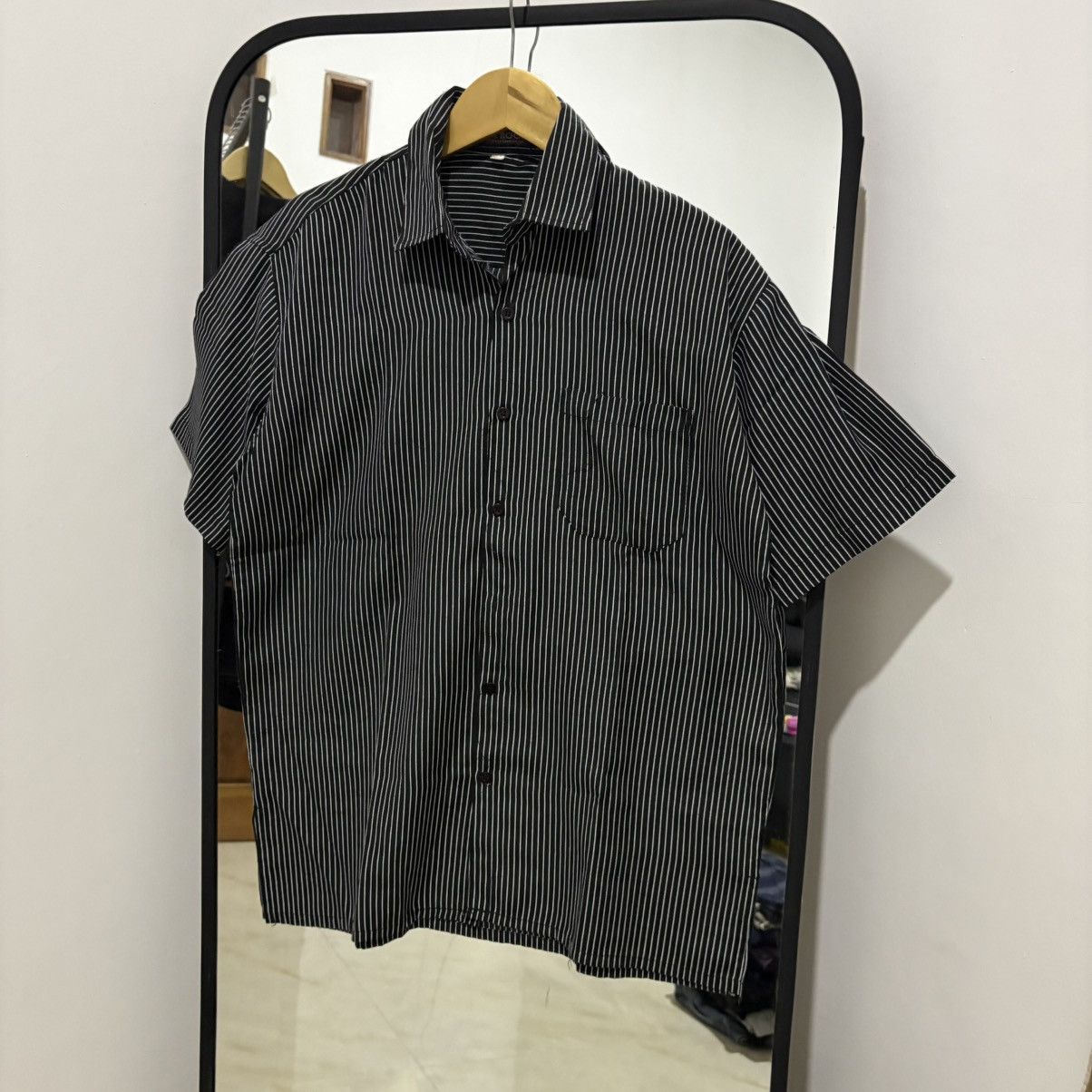 Other Striped Short Sleeve Shirt Black White Size US L / EU 52-54 / 3 - 1 Thumbnail