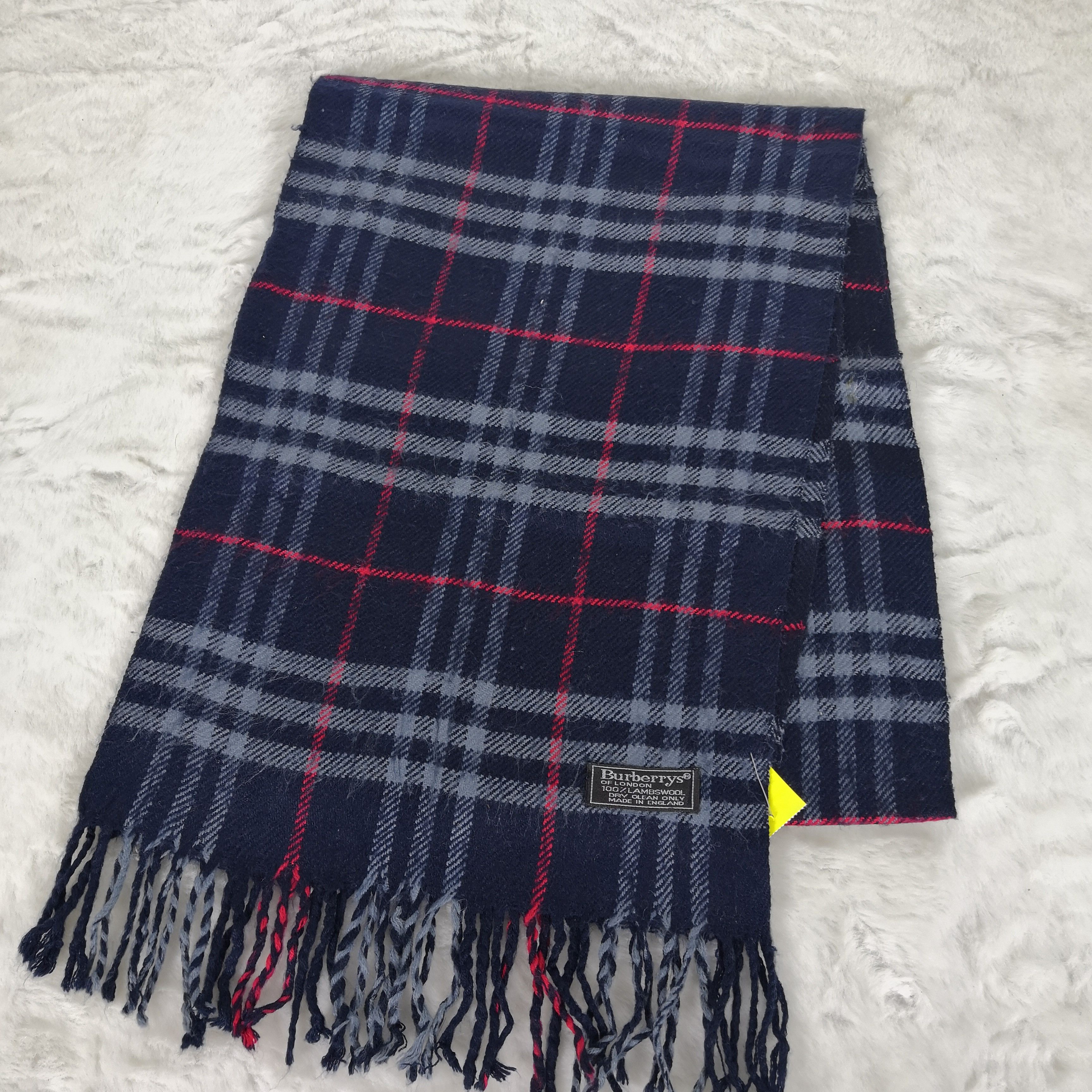 Burberry × Vintage Vintage Burberry Scarf Wool Cashmere Scarves. Size ONE SIZE - 2 Thumbnail
