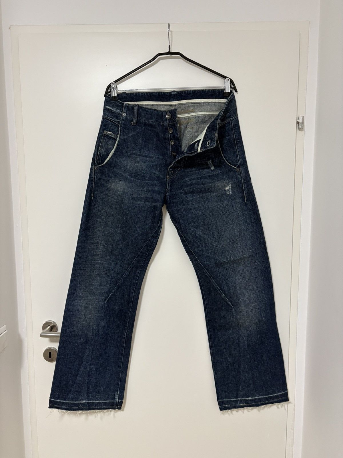 Rick Owens FW06 Rick Owens Dustulator Wide Leg Distressed Denim Jeans Size US 30 / EU 46 - 2 Thumbnail