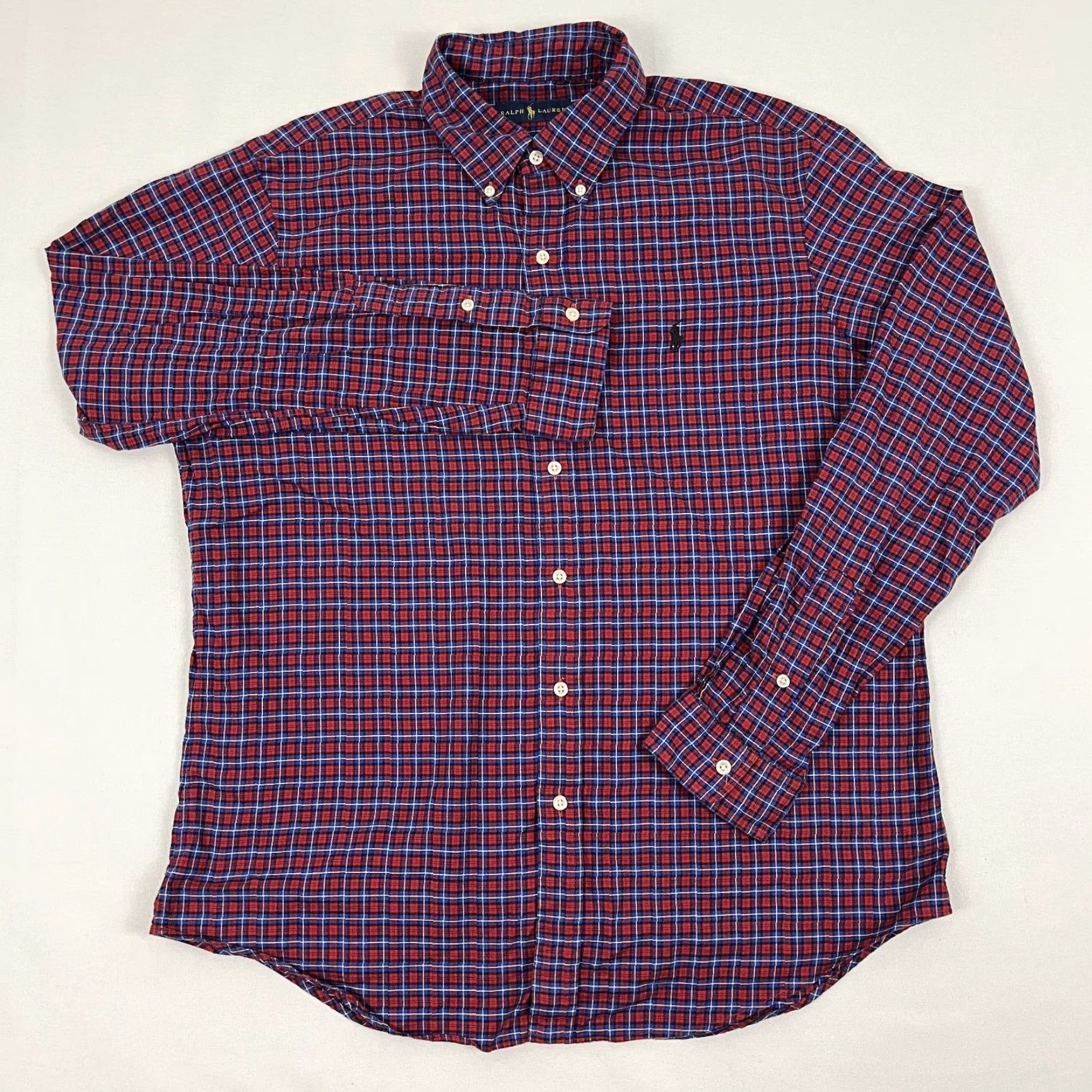 Polo Ralph Lauren Polo Ralph Lauren Shirt Mens Large Holiday Plaid Button-Down Button-Up Casual Work Slim Knit? Size US L / EU 52-54 / 3 - 2 Thumbnail