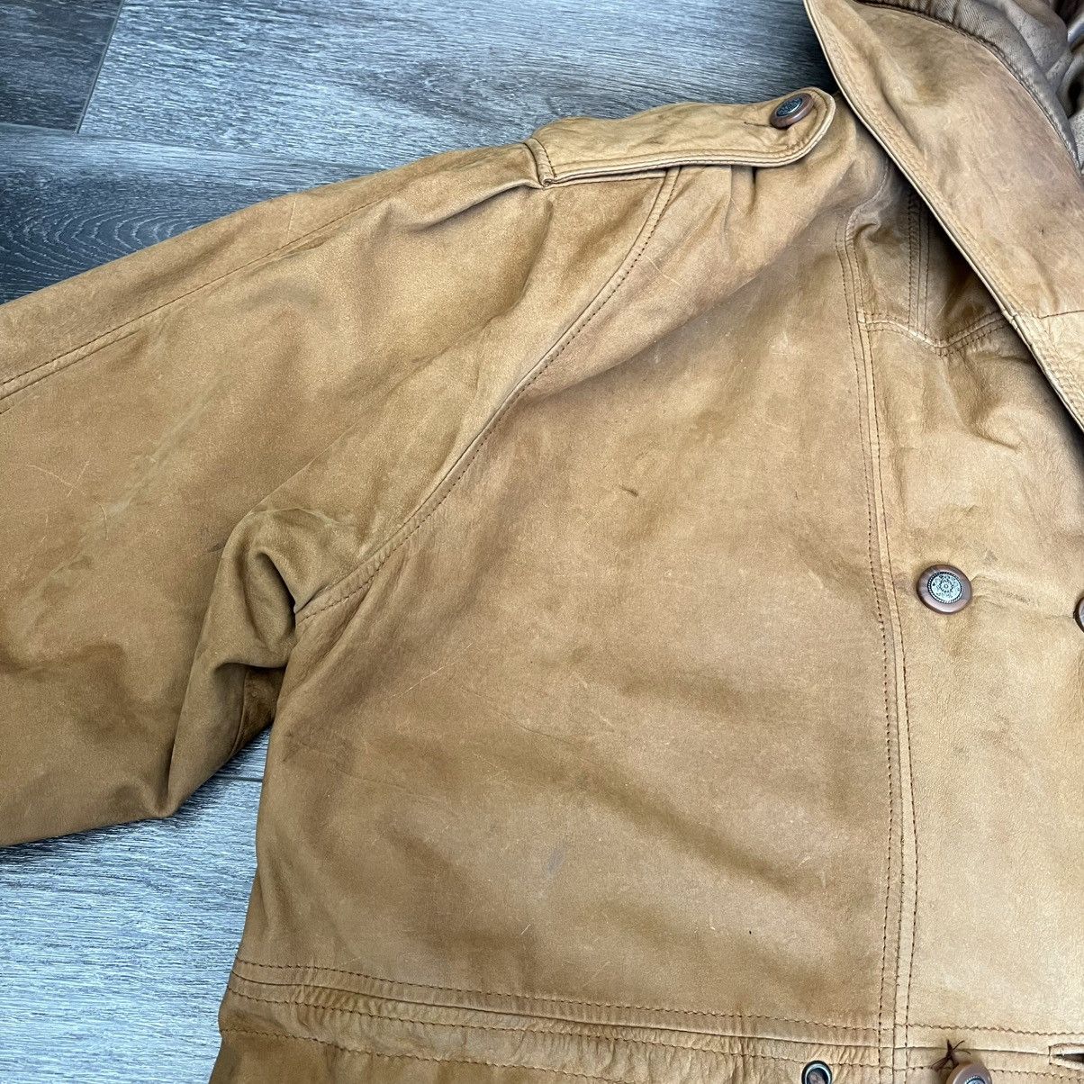 Vintage Vintage Sea Dream Hooded Leather Buttoned Barn Chore Jacket Size US L / EU 52-54 / 3 - 10 Thumbnail