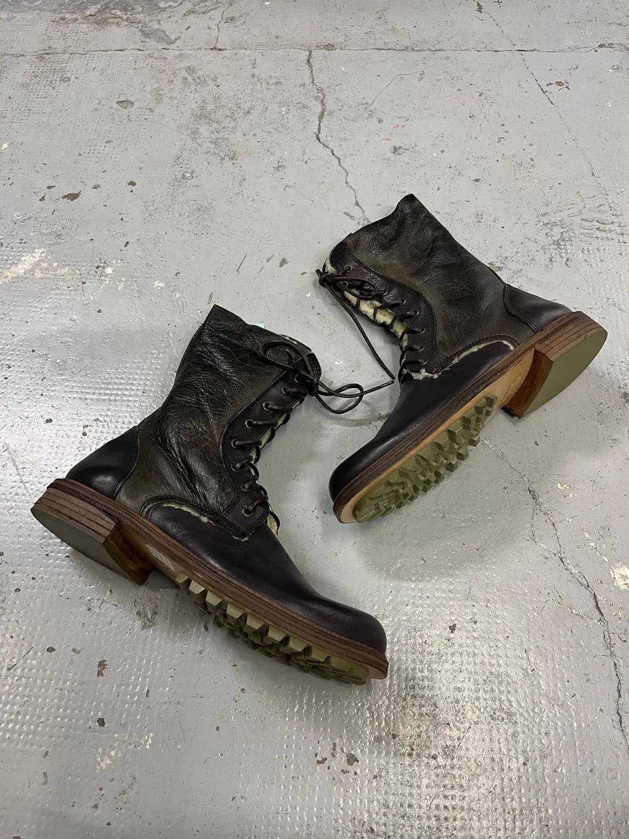 Dolce & Gabbana AW2008 Dolce & Gabbana Black Shearling Leather Combat Boots Size US 8 / EU 41 - 3 Thumbnail