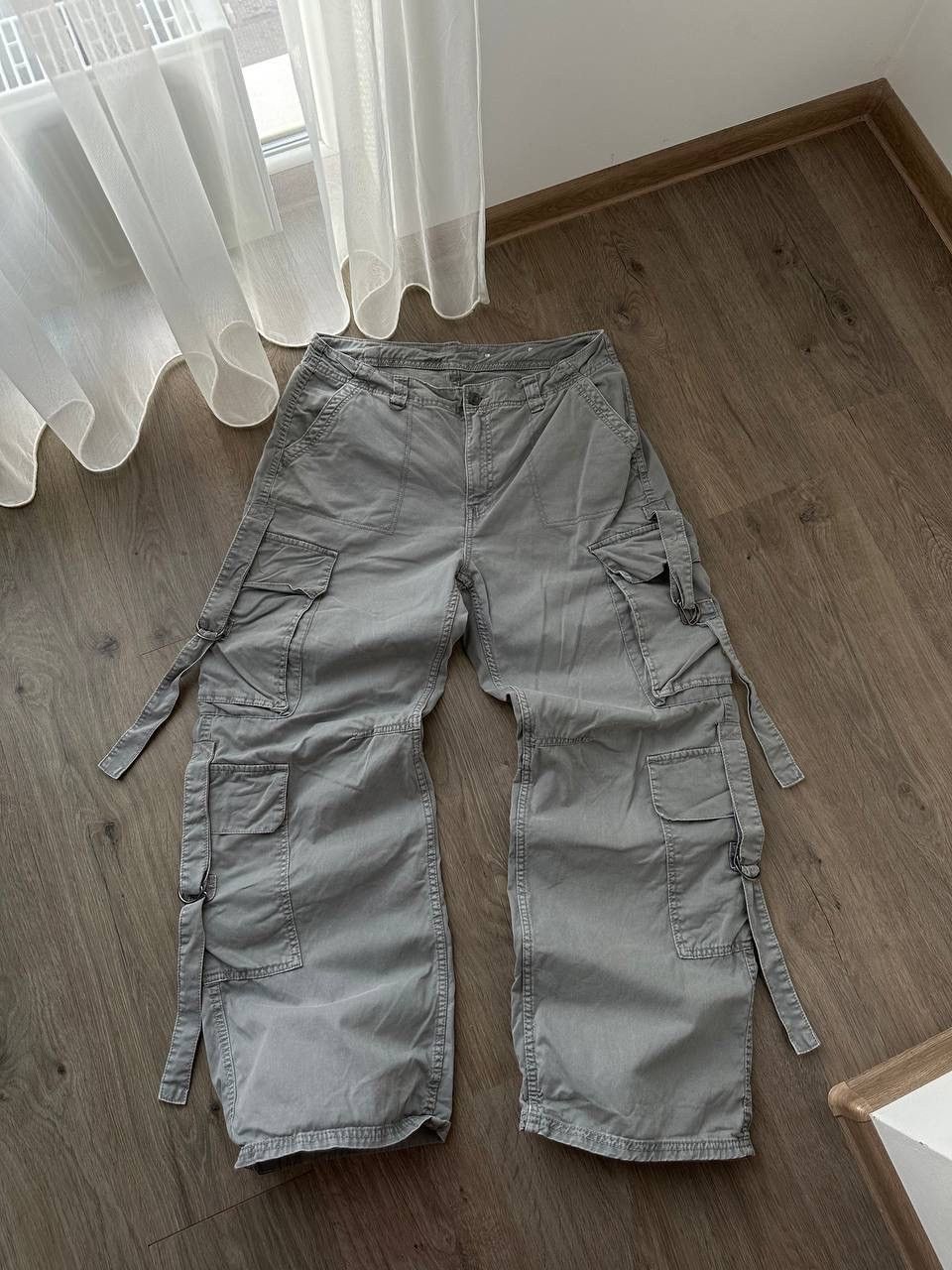 Japanese Brand × Vintage Vintage Japanese Baggy Gray Cargo Pocket Pants Size US 32 / EU 48 - 3 Thumbnail