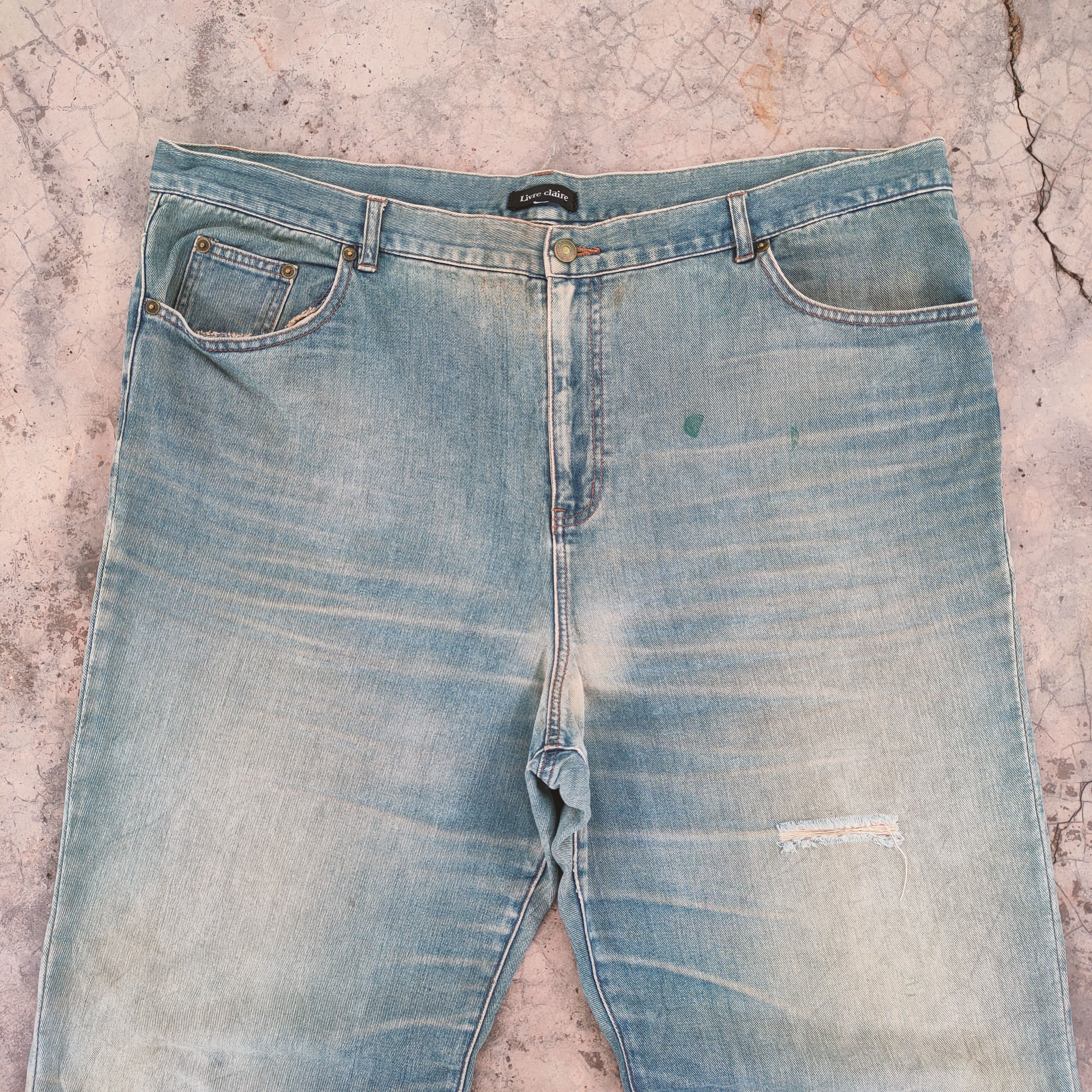Japanese Brand VINTAGE JAPANESE RUSTY FADED RIPPED JEANS DENIM PANTS Size US 44 / EU 60 - 2 Thumbnail