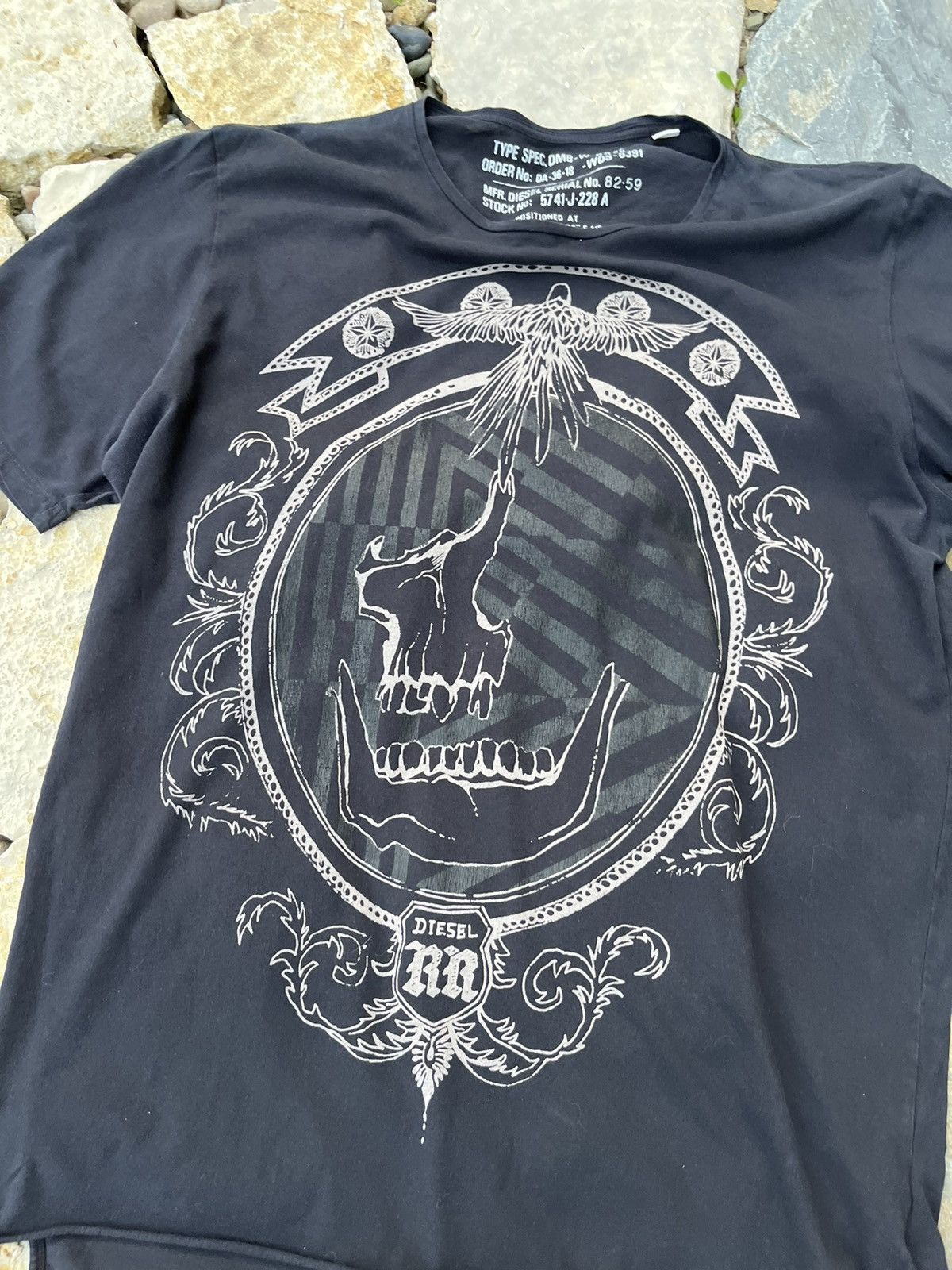 Diesel × Vintage Vintage Diesel RR y2k skull tee t-shirt eagle goth Size US XL / EU 56 / 4 - 11 Thumbnail