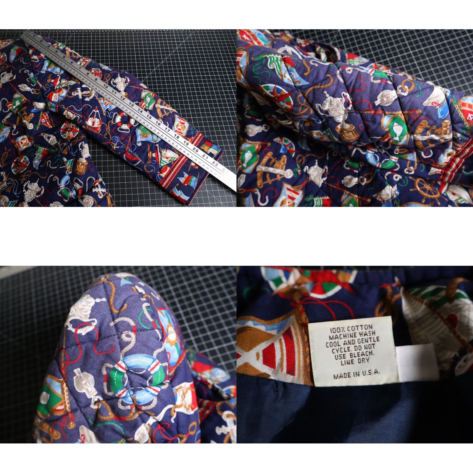 Vera Bradley Vera Bradley Nautical Quilted Jacket Womens Large Padded Blue Casual Apparel Size L / US 10 / IT 46 - 8 Thumbnail