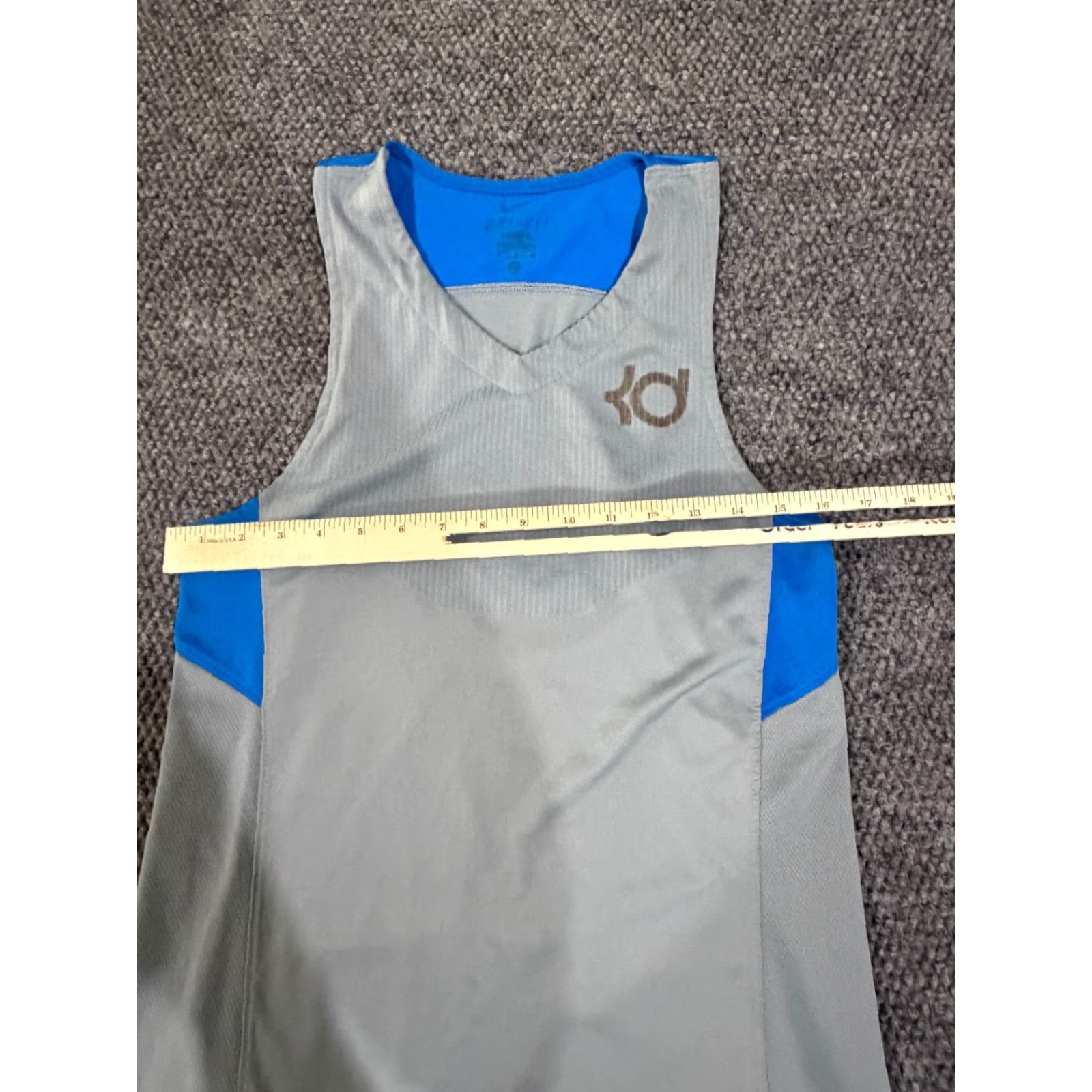 Nike Nike Dri-Fit Tank Top Mens S Gray Blue Sleeveless Basketball Athletic Shirt Size US S / EU 44-46 / 1 - 3 Thumbnail