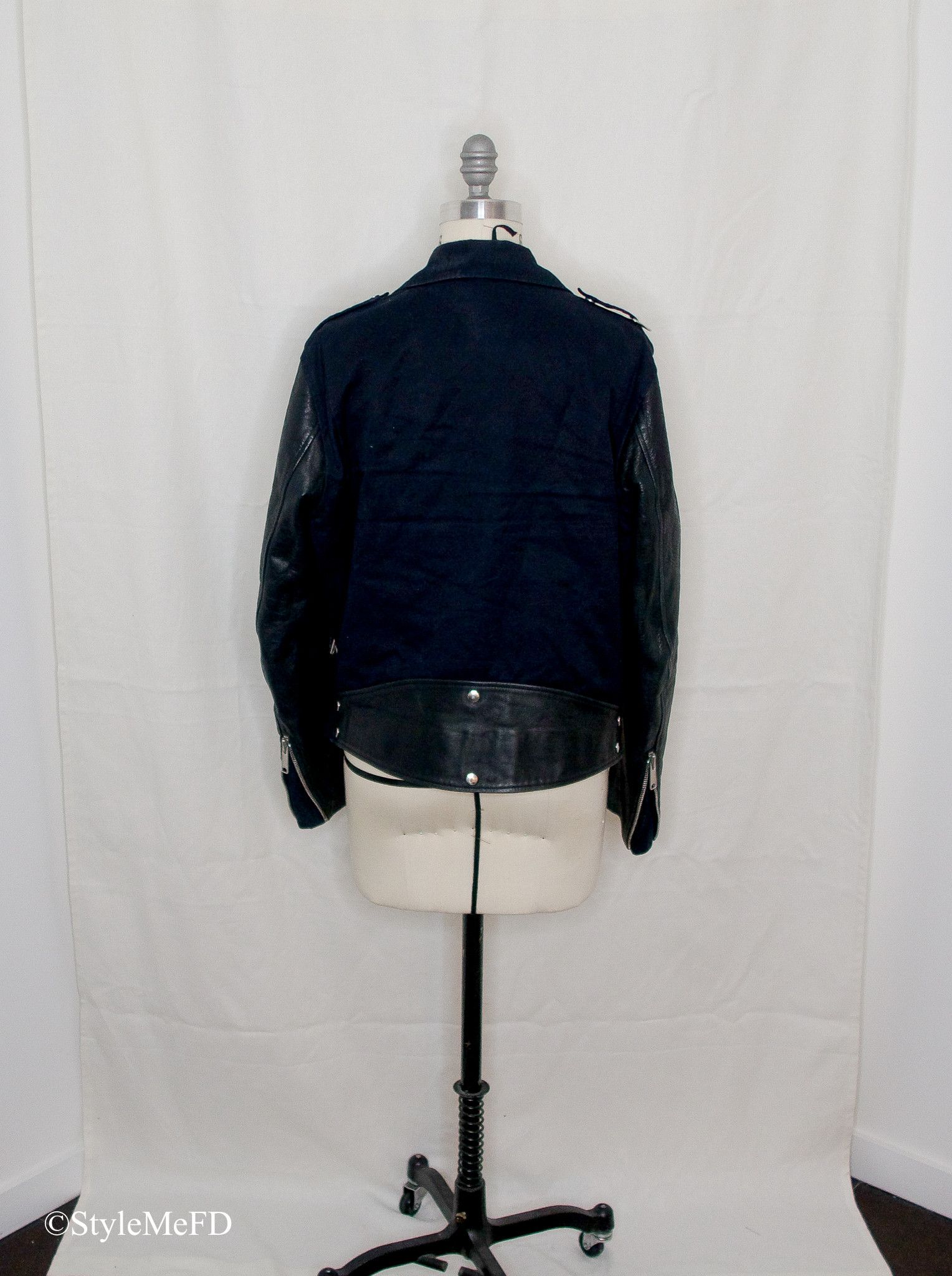 Sandro SANDRO - Black & Blue Leather Jacket - L Size L / US 10 / IT 46 - 3 Thumbnail