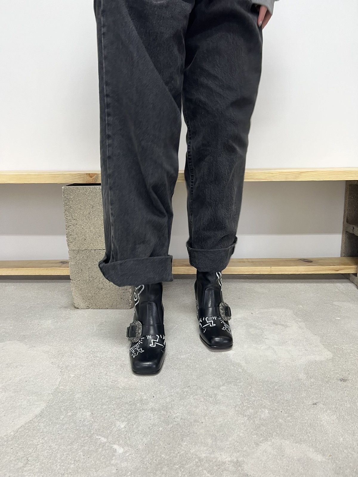 Coach × Keith Haring Coach X Keith Haring Western Moto Booties Size US 9.5 / IT 39.5 - 14 Thumbnail