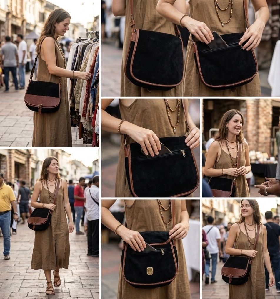 Genuine Leather 🌟LEATHER MADE SHOULDER BAG Size ONE SIZE - 1 Thumbnail